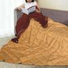 Chocolate Ice Cream Cone Flannel Blanket Soft Cozy All Season Throw for Sofa Bed Camping Travel Creative Gift