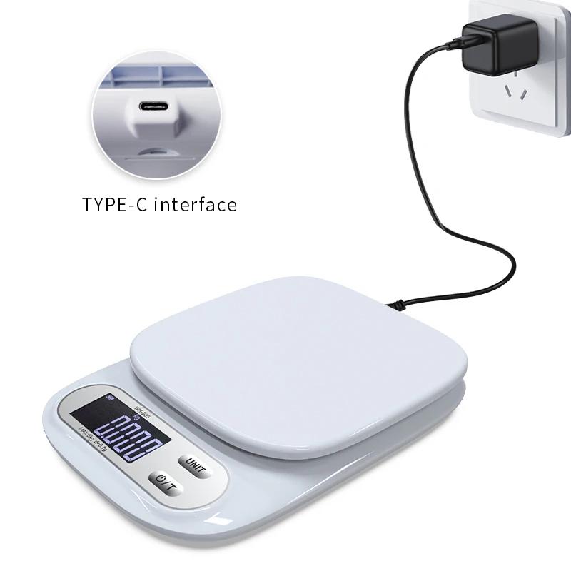 Digital Kitchen Scale 7kg/1g 3kg/0.1g Electronic Scales with LCD Battery/Rechargeable Food Scale Balance Weighing Baking Tools