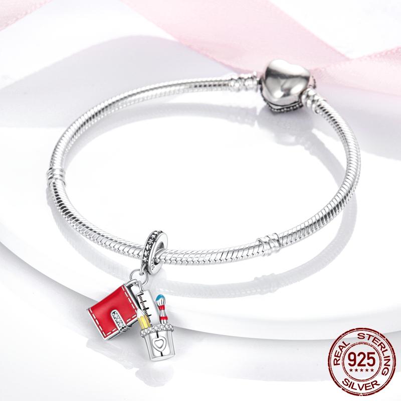 New Copper Artist Palette Dangle Charms Pendant Fit Original Accessories Beads Bracelets Necklace Copper Jewelry