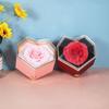 1PC Gift Packaging Boxes Wife Heart Shape Wedding Plastic+Paper Organizer Storage Bag Ring Jewelry Box Decoration