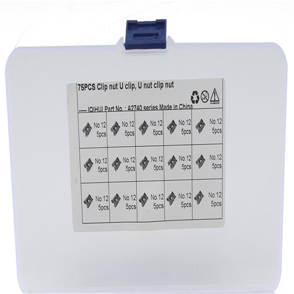 75X Motorcycle Car Universal Speed Fastener Screw U-Clips Spire Captive Nut Clip