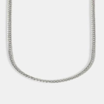 Micro Miami Cuban Link Chain In White Gold 4mm Bestfriend Gift Wedding Anniversary Birthday Father’s Day, Valentine’s Day Gift for Husband