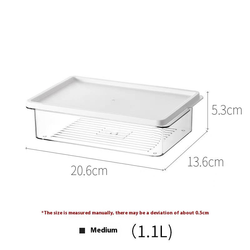 Refrigerator Storage Box, Fruit Fresh-keeping Box, Special Kitchen Rectangle Can Be Stacked with Food-grade Frozen Sealed Box