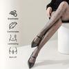 Sheer Heart Print Tights Thin Transparent Black Pantyhose Butt Lifting Breathable Mesh Hosiery Sweet Love Dot Pattern Stockings