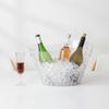 Ice Bucket Stable Flat Base, Clear Drink Bucket, Shatterproof, Beverage Tub, for