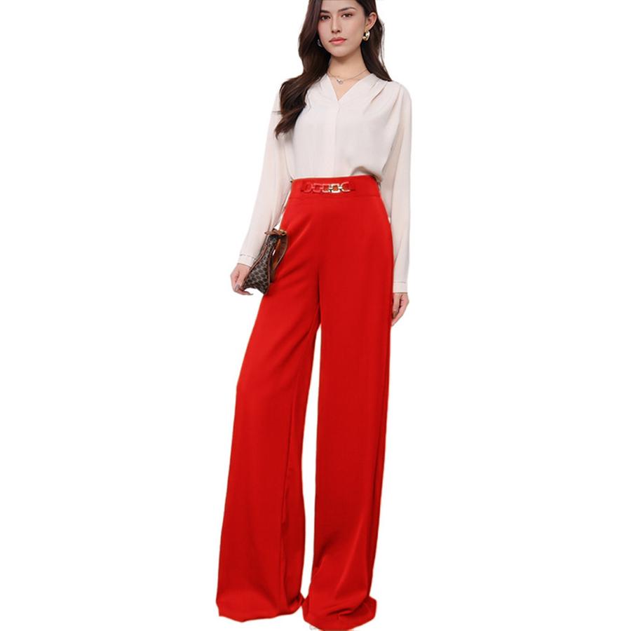 Women's New Imported Bestseller Solid Color Draped Wide Leg Pants Formal Trousers for Women