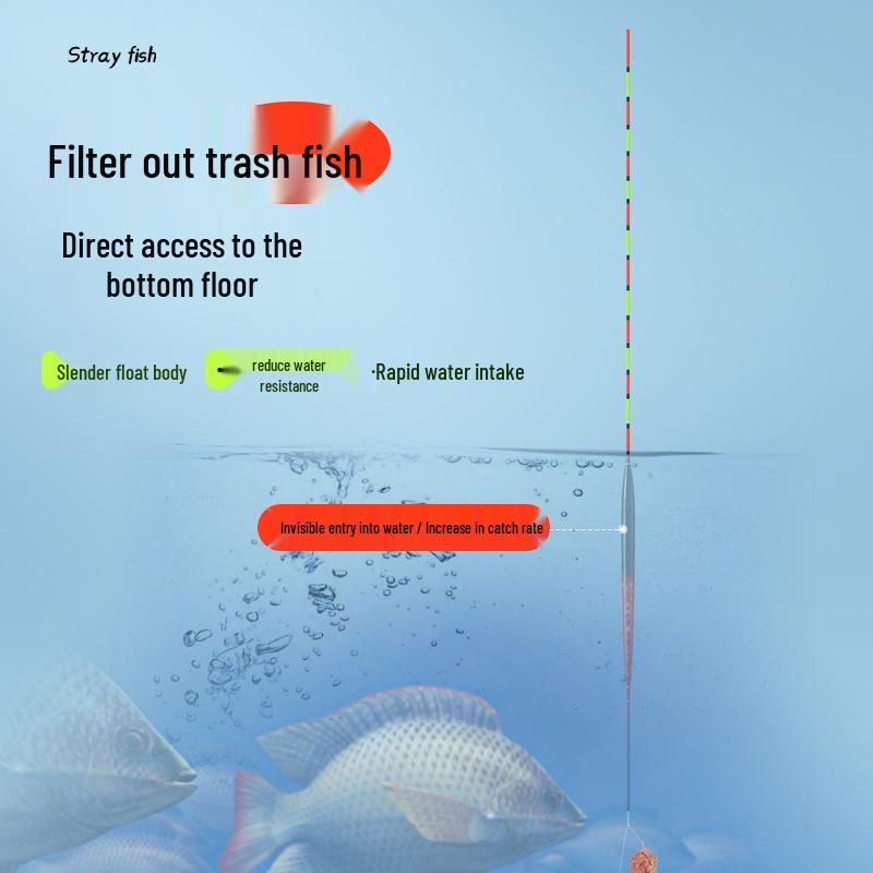 High-Sensitivity Black Pit Tilapia & Crucian Carp Float for Quick Flip & Wild Bottom Fishing