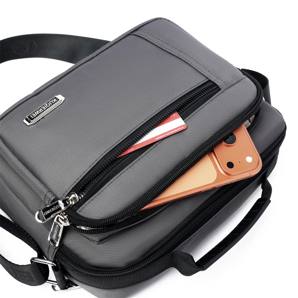 Men Business Messenger Bag Waterproof Oxford Crossbody Shoulder Bag Multi Pocket Travel Pack