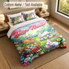 Easter Bunny Theme Personalized 3Pcs Bedding Set Custom Text & Name 1 Sheet 2 Pillowcases Household Bedding 1pc