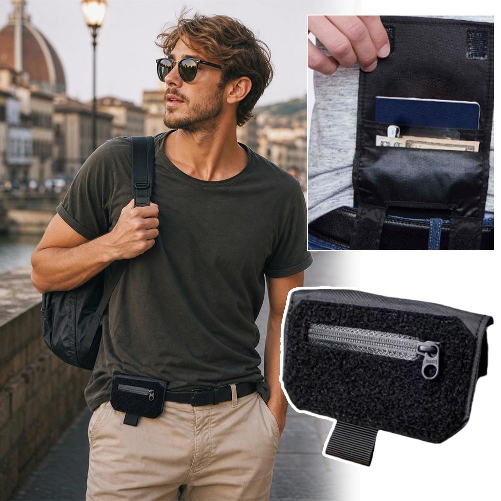 Unisex Compact Anti-Theft Waist Bag Hidden Pocket Belt Wallet Lightweight Travel Pouch Waist Bag For Men Women Card Holder