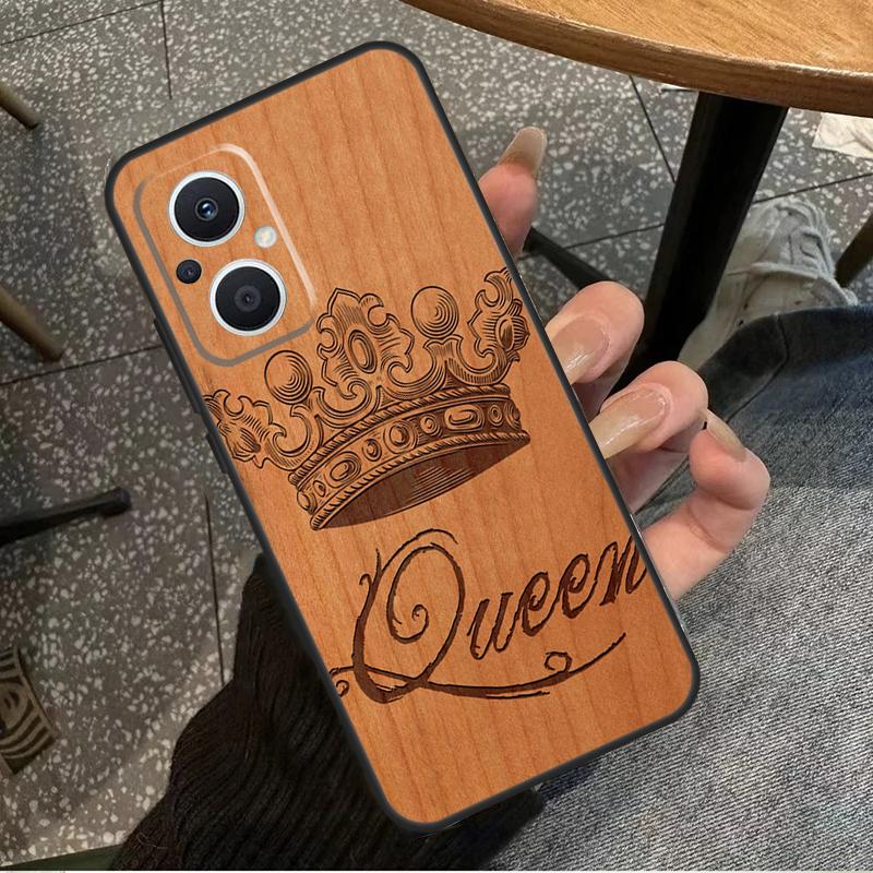 King Queen Crown For OPPO Reno 14 13 12 11 10 Pro 8T 11F 12F 13F 14F 7 8 Lite OPPO Find X8 X6 X5 X9 Pro Case