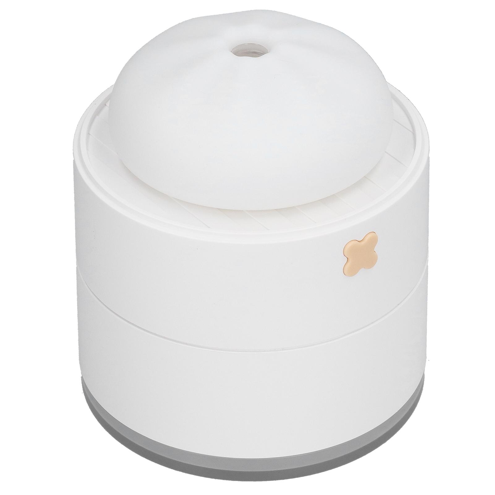 400ml Steamed Bun Shape Air Humidifier 2 Gears Adjustable Desktop Humidifier USB PoweredWhite