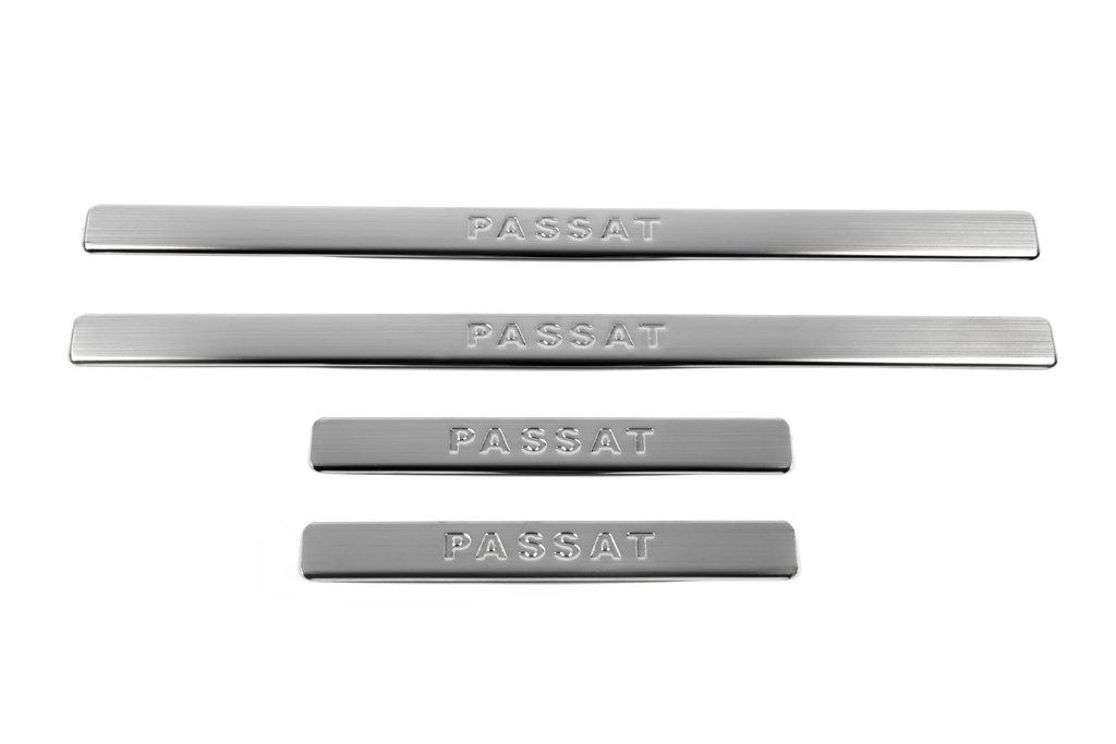 Door Sills OmsaLine Type 2 (4 Pcs, Stainless Steel) for Volkswagen Passat B6 2006-2012