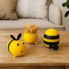 2Pcs Cartoon Design Bee Shape Toothpick Box Plastic Little Bee Toothpick Jar Desktop Ornament