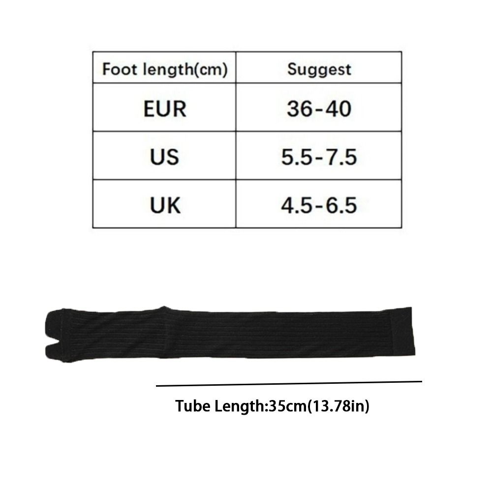 Simple Thin Two Toe Stockings Knee High Harajuku Separate Toe Stockings Solid Color Mid-tube Stocking Women Spring Summer