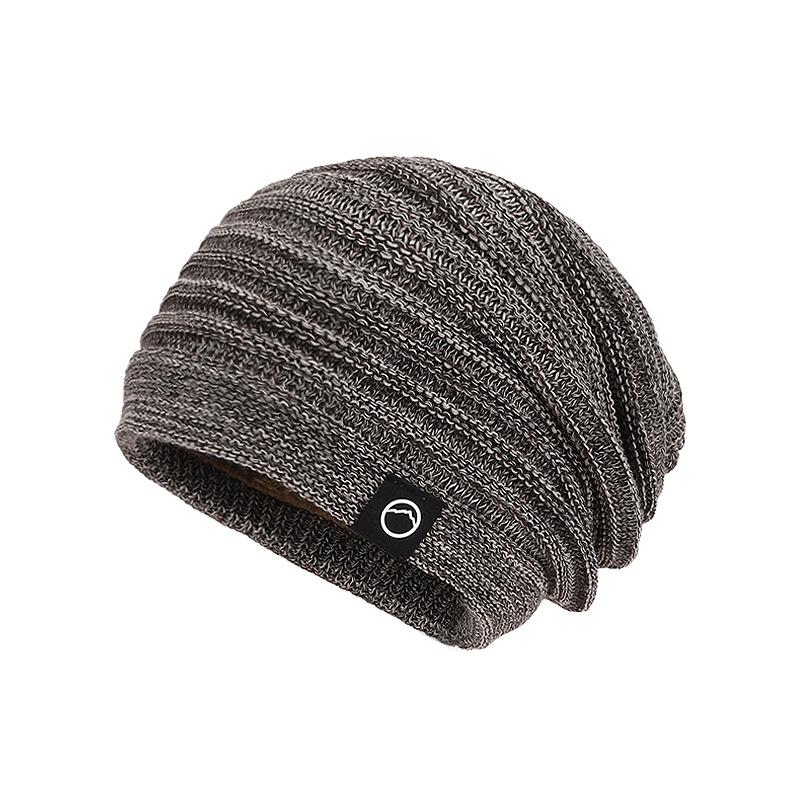 Winter velvet warm ear protection big head circumference versatile knitted hat women