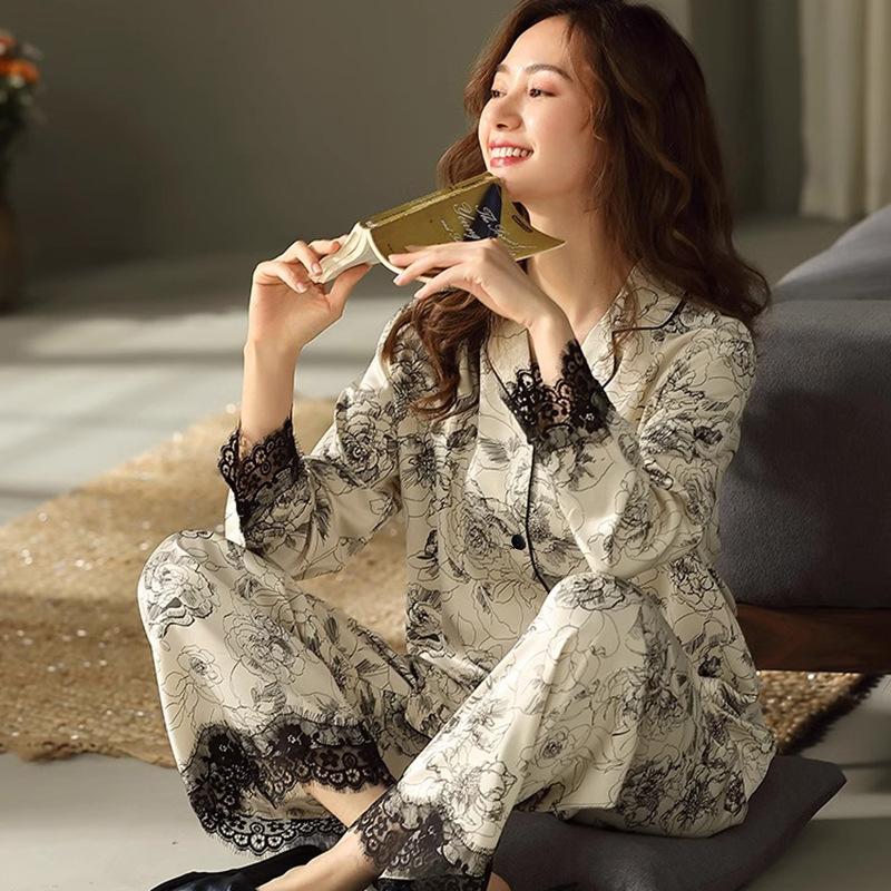 Spring And Summer Chinese Style Pajamas Two-Piece Temperament Women'S Casual And Comfortable Loungewear Cover