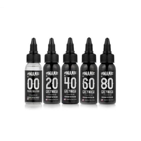 

Набор динамических чернил для татуировки GRAYWASH [DYNAMIC] (30мл) 5 частей