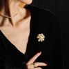 Bo Xin Yun Peony Brooch: Elegant High-End Chinese Style Pin for Suit or Cheongsam - Exquisite and Trendy Gift.
