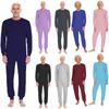 Unisex Yaşlı Anti Strip Adaptif Tulum Bisiklet Yaka Uzun Kollu Arka Fermuarlı Uzun Pantolon Tek Parça Tulumlar