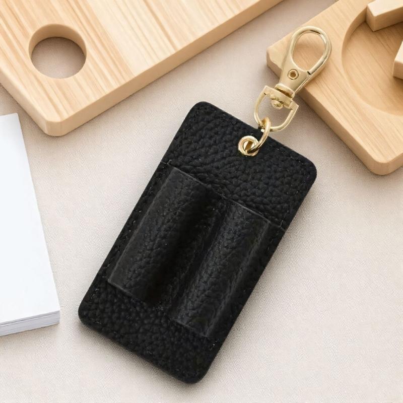 Doppelsteckplatz Stifteorganizer Leder Stifthalter mit abnehmbarem drehbarem Clip für Notizbücher und Büromaterial