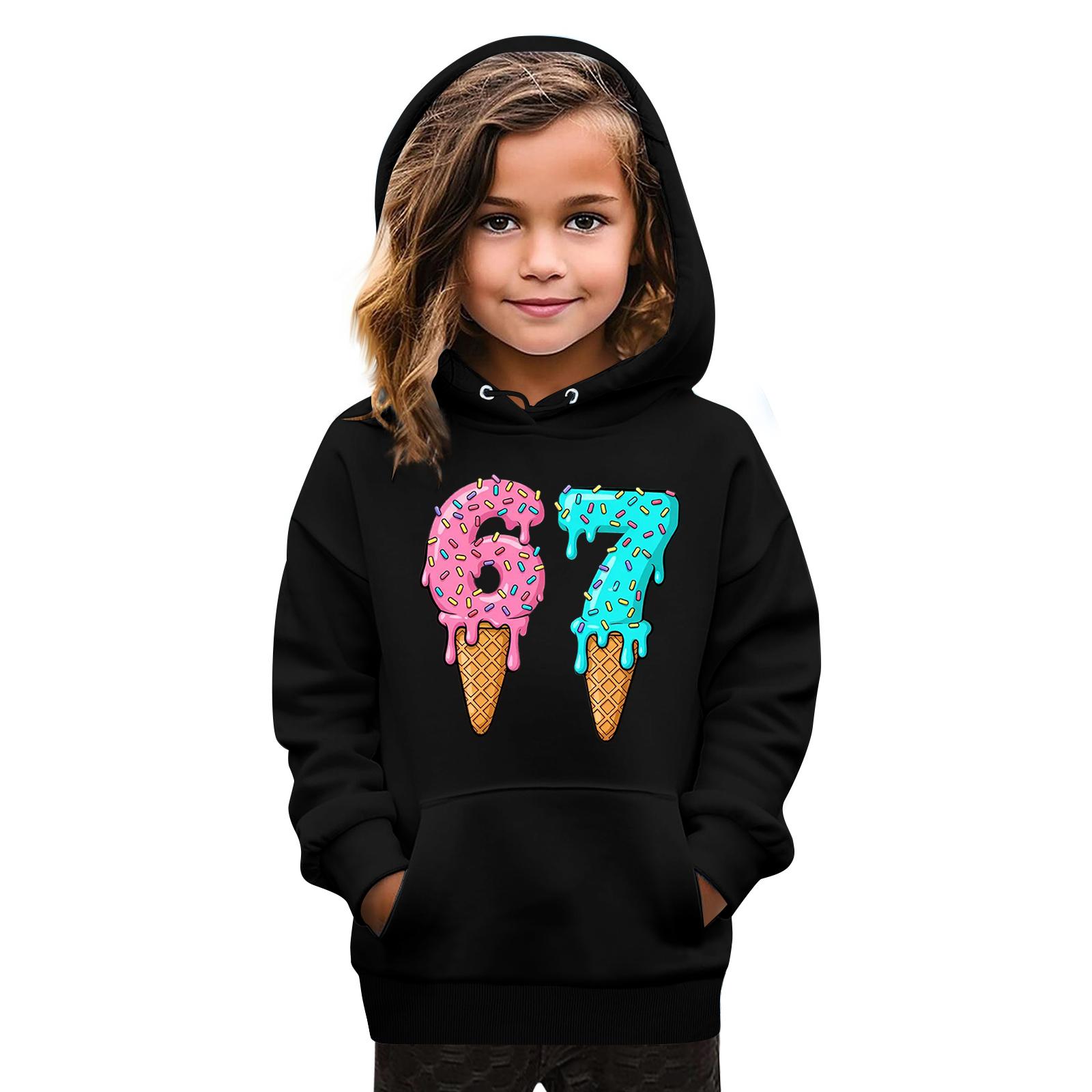 

Світшоти для дівчаток-підлітків Толстовки з довгим рукавом Пуловер на зав’язках Милий великий худі 130 чорний