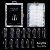 70/140/150Pcs 70/140/150Pcs Gel Dual Nail Forms Transparent 14 Size Nail Molds Poly Extension Reusable Top Nail Forms