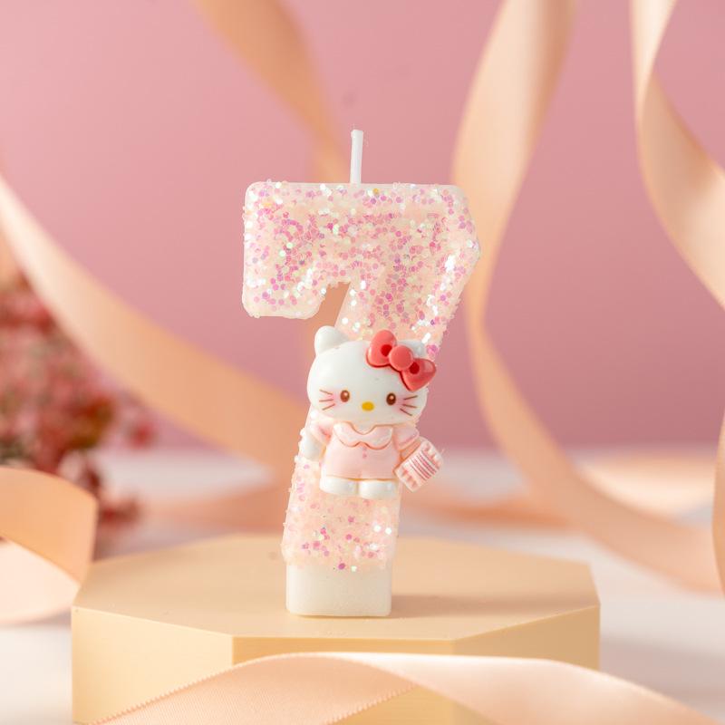 Cross-Border Cute Cartoon Cat Birthday Candle Cake Decorations - Handmade DIY Ornaments.