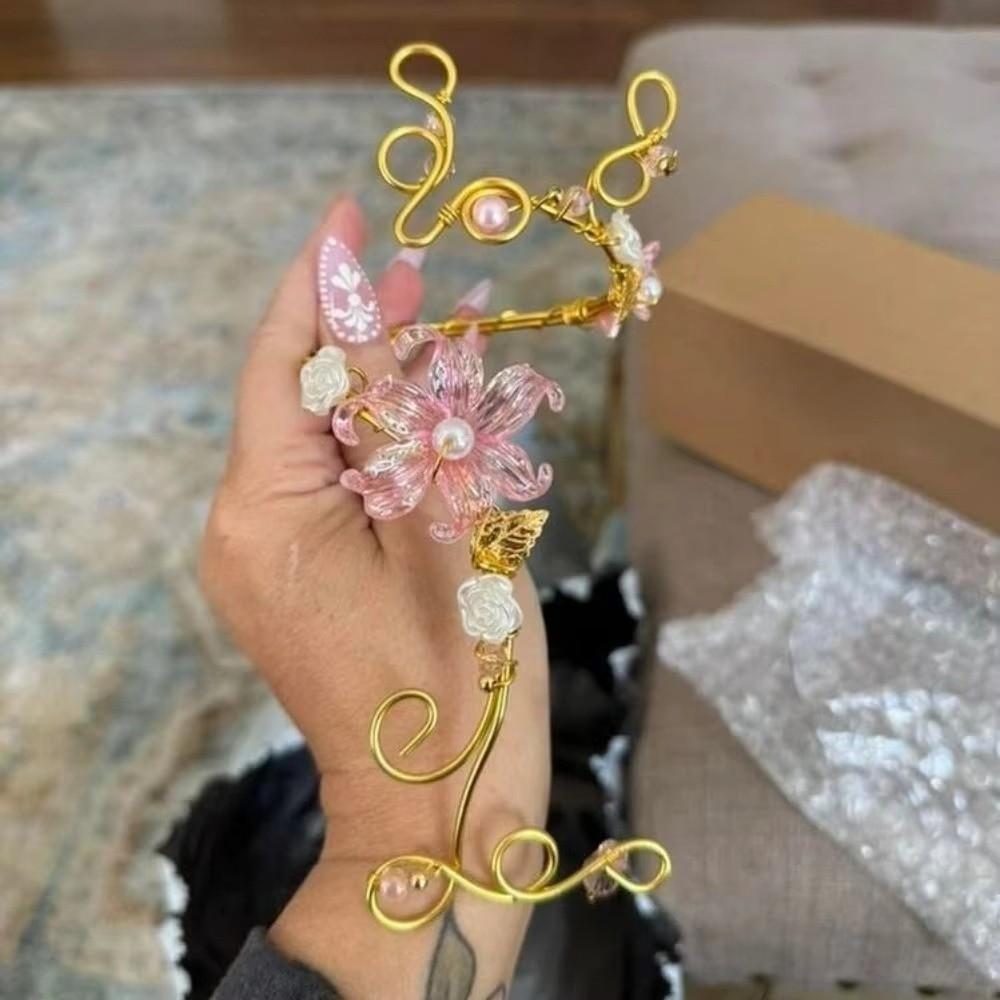 Bracciale a Braccio Aperto Floreale Regolabile Smalto Artigianale Anello a Braccio Aperto Vacanza al Mare