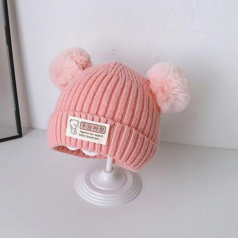 Autumn and winter children's hats cute newborn infant fetal hats boys and girls baby wool hats newborn knitted hats cartoon