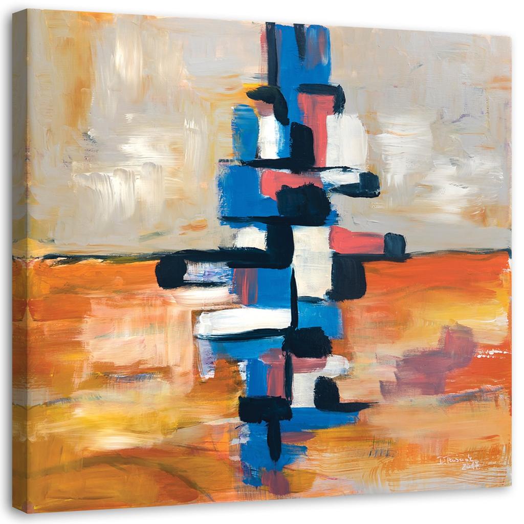 Canvas print, Abstraction coloured pyramid