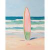 Pink Watercolor Ocean Waves Seascape Poster Oyster Shell Beach Umbrella Surfing Canvas Printing Wall Art Picture Home Decor