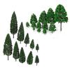 22 piece Train Landscape 6.3 Cm Green Architecture Trees