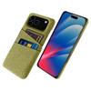 For iPhone 17 Pro Max Case Cloth+Hard PC Phone Cover with Dual Card Slots