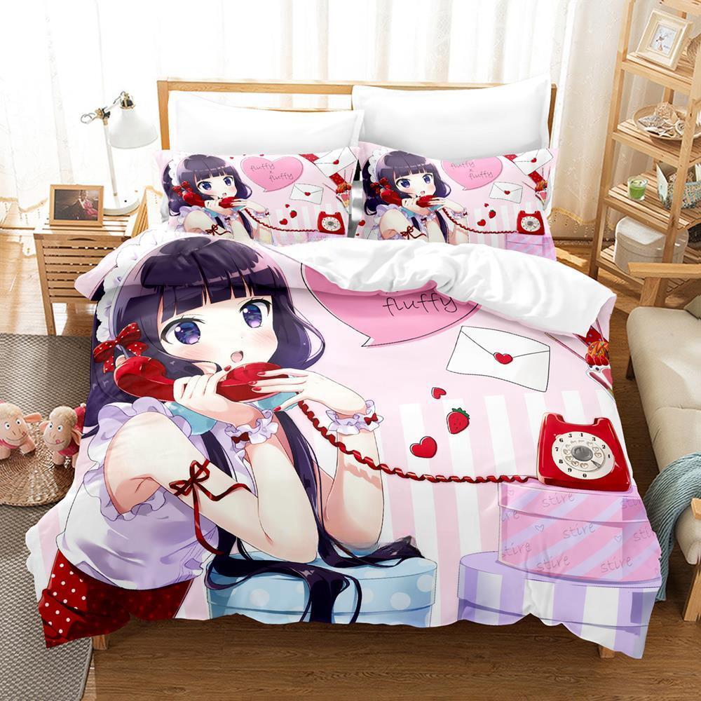 Kawaii Grils Blend S Bedding Set Single Twin Full Queen King Size Bed Set Adult Kid Bedroom Duvet Cover Sets Anime Bed Sheet Set