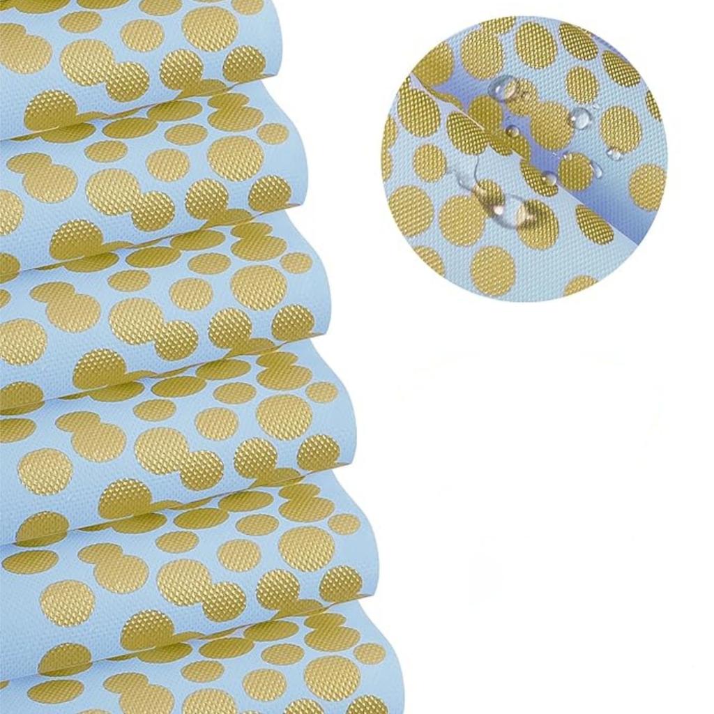 1pc Light Blue Tablecloth, Disposable Golden Dot Party Tablecloth, 54x108 Inches, Suitable for Party Decoration for Birthdays, T