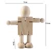 Wooden DIY White Blank Wooden Robot Doll Handicraft Toy Handicraft Toy  Toddlers Child
