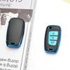 Shell Keyless For Hyundai I30 I35 I40 KONA Genesis Azera Elantra Solaris Tucson Santa Fe TPU Leather Car Folding Key Case Cover Holder