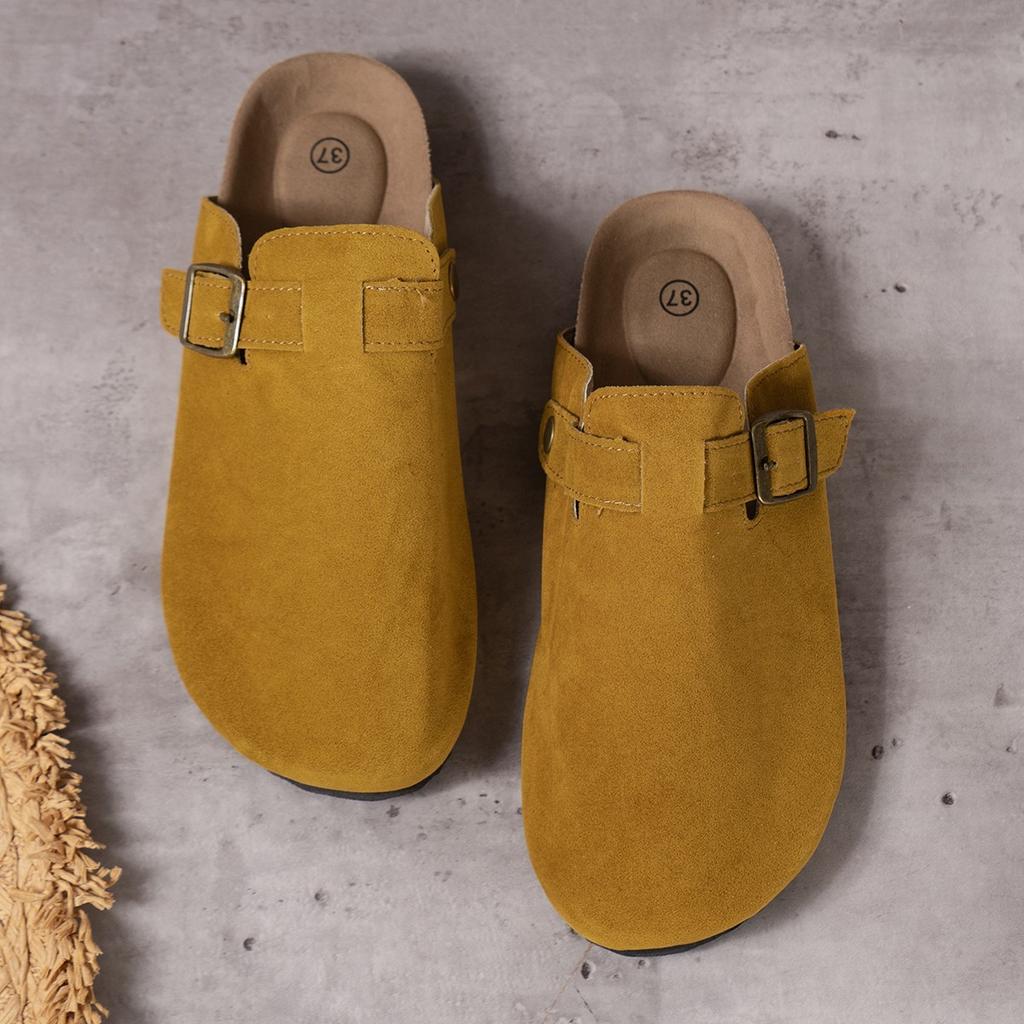 Baotou slippers female couple cork drag wish large size shoes casual half drag lazy shoes tide