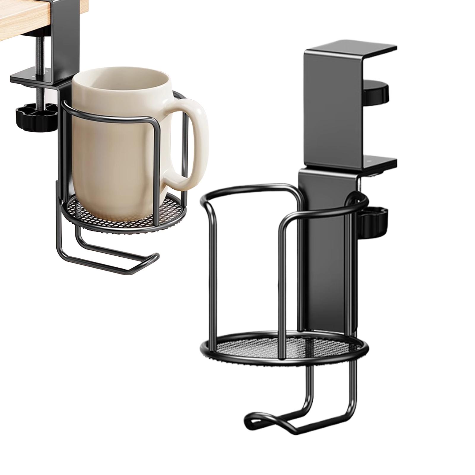 

Rotating Table-side Cup Holder Office Desktop Fixed Cup Holder Non-Slip Adjustable Water Bottle Stand Clip On Cup Holder CN