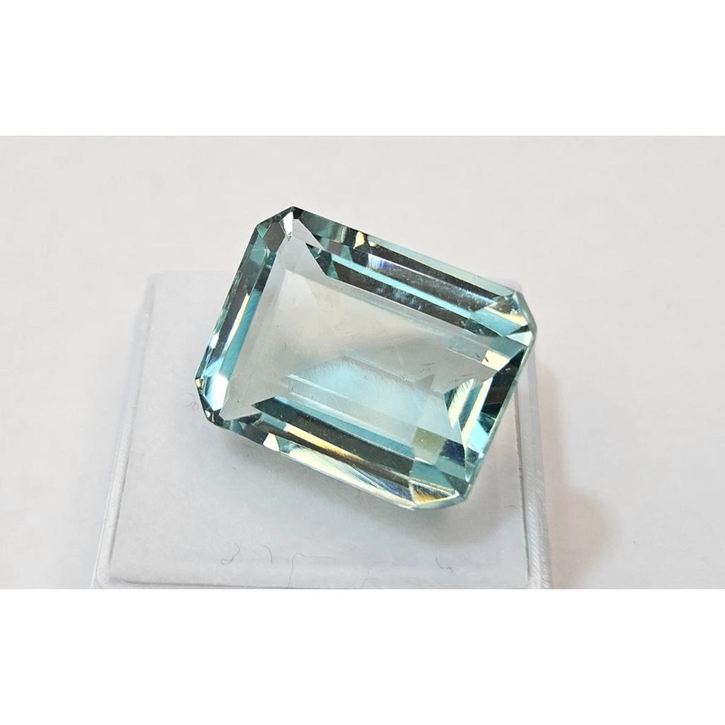 Green Topaz 24 Ct Emerald Cut Fabulous Certified Loose Gemstone