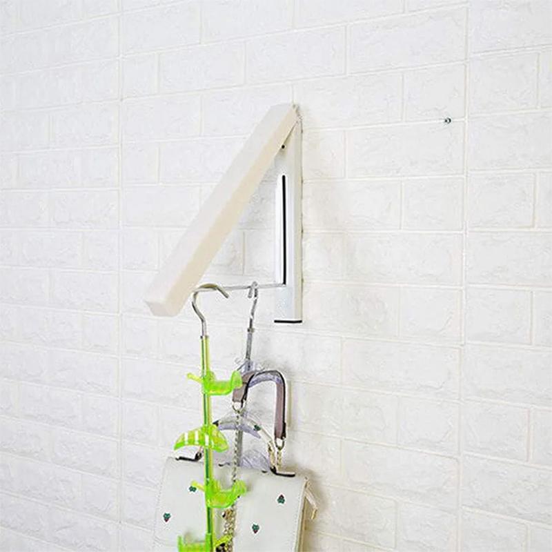 No-Drill Folding Telescopic Concealed Clothes Rack For Balconies Invisible Clothes Drying Rack