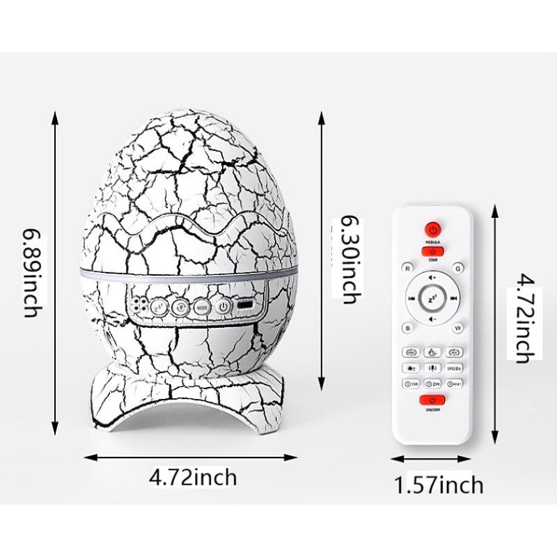 Dinosaurier Eierschale Galaxy Projektor Sternenhimmel Nachtlicht Bluetooth Lautsprecher Niedliche Spielzimmer Dekoration Kindergeschenk LED Nebel