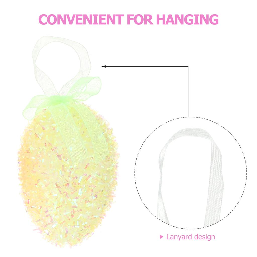 12 Pcs Eggs Easter Hanging Decorations Ornaments Decorating Pendant for Decorate Party Adornments