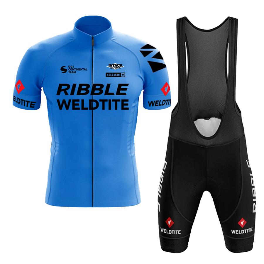 

2026 New RIBBLE Pro Team Cycling Jersey Set Men Summer Bike Mountain Uniform Ropa Ciclismo Maillot Hombre Bicycle Clothing Suit S