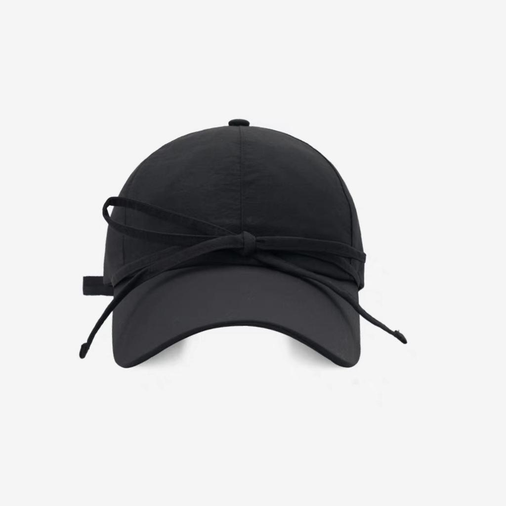 Korean Streamer Sweet Bow Baseball Hat for Women with Wide Brim Sun Protection Thin Breathable Face Showing Small Duckling Cap