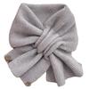 Adjustable Fit Short Knit Neckerchief Thickened Korean Style Neckwarmer Solid Color Scarf  Students