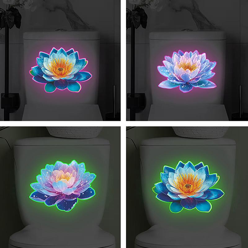 Leuchtet im Dunkeln Toilettenaufkleber Selbstklebend Abnehmbar Fenster Wandaufkleber Heimdekoration Autoaufkleber Leuchtet Nachts