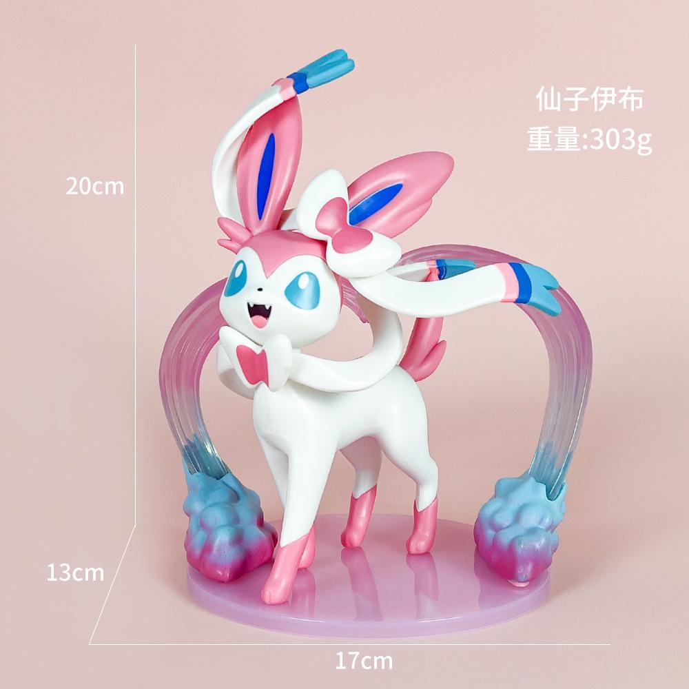 

Anime character Ibu family fairy Ibu Moon Ibu Leaf Ibu Pet Pokémon figurine model birthday gift розовый