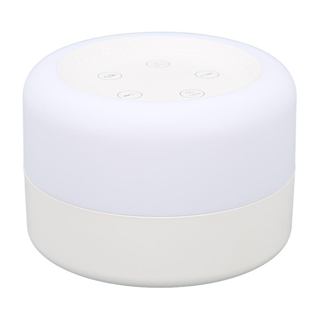 Máquina de ruído branco com função de luz noturna USB recarregável, 10 sons naturais, 2 canções de ninar, música para dormir